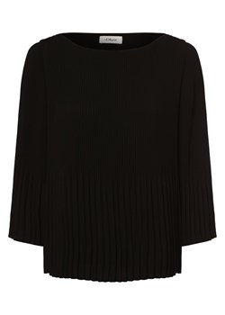 s.Oliver BLACK LABEL Bluzka damska Kobiety Sztuczne włókno czarny jednolity ze sklepu vangraaf w kategorii Bluzki damskie - zdjęcie 163649165