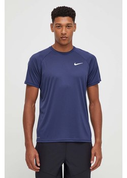 Nike t-shirt treningowy kolor granatowy gładki ze sklepu ANSWEAR.com w kategorii T-shirty męskie - zdjęcie 163650977