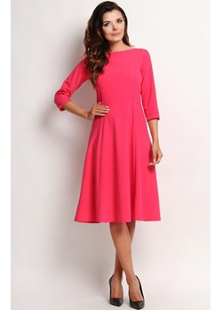 Klasyczna rozkloszowana sukienka w kolorze różowym A112, Kolor różowy, Rozmiar M, Awama ze sklepu Primodo w kategorii Sukienki - zdjęcie 163658798