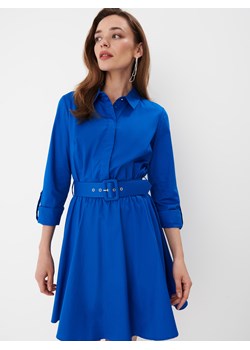 Mohito - Niebieska koszulowa sukienka mini - Niebieski ze sklepu Mohito w kategorii Sukienki - zdjęcie 163664277