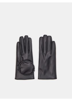 Sinsay - Rękawiczki z imitacji skóry - czarny ze sklepu Sinsay w kategorii Rękawiczki damskie - zdjęcie 163665955
