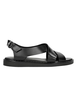 Wojas Skórzane sandały w kolorze czarnym ze sklepu Limango Polska w kategorii Sandały damskie - zdjęcie 163672758