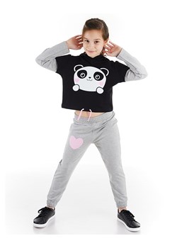 Denokids 2-częściowy zestaw &quot;Panda&quot; w kolorze czarno-szarym ze sklepu Limango Polska w kategorii Komplety dziewczęce - zdjęcie 163675259