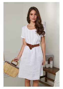 Rodier Lin Lniana sukienka w kolorze białym ze sklepu Limango Polska w kategorii Sukienki - zdjęcie 163684526