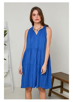 Rodier Lin Lniana sukienka w kolorze niebieskim ze sklepu Limango Polska w kategorii Sukienki - zdjęcie 163684629