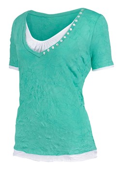 CL Koszulka w kolorze turkusowo-białym ze sklepu Limango Polska w kategorii Bluzki damskie - zdjęcie 163685336