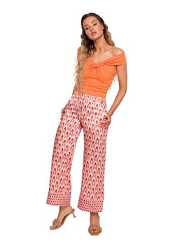 made of emotion Spodnie w kolorze różowym ze wzorem ze sklepu Limango Polska w kategorii Spodnie damskie - zdjęcie 163687837