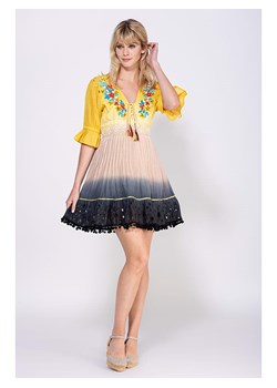 Peace &amp; Love Sukienka w kolorze żółto-czarnym ze sklepu Limango Polska w kategorii Sukienki - zdjęcie 163688299