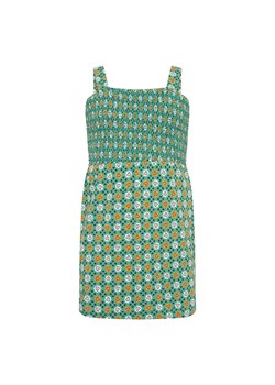 4funkyflavours Sukienka &quot;Especially For You&quot; w kolorze zielono-żółto-białym ze sklepu Limango Polska w kategorii Sukienki dziewczęce - zdjęcie 163689448
