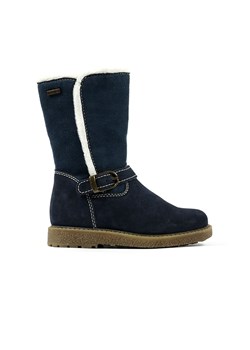 Richter Shoes Skórzane kozaki w kolorze granatowym ze sklepu Limango Polska w kategorii Buty zimowe dziecięce - zdjęcie 163695968