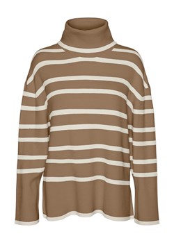 Vero Moda Golf &quot;Saba&quot; w kolorze jasnobrązowo-białym ze sklepu Limango Polska w kategorii Swetry damskie - zdjęcie 163706056