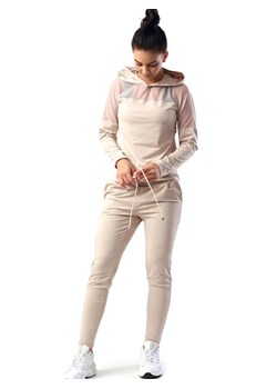 FeelJ! Spodnie dresowe w kolorze beżowym ze sklepu Limango Polska w kategorii Spodnie damskie - zdjęcie 163707275