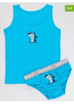 Denokids 2-częściowy zestaw bielizny &quot;Shark&quot; w kolorze niebieskim ze sklepu Limango Polska w kategorii Podkoszulki dziecięce - zdjęcie 163714158