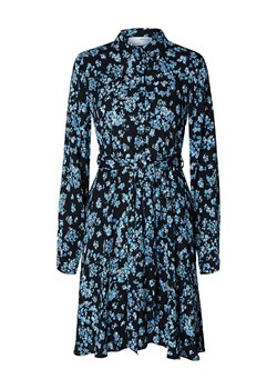 SELECTED FEMME Sukienka &quot;Fiola&quot; w kolorze niebiesko-czarnym ze sklepu Limango Polska w kategorii Sukienki - zdjęcie 163714187