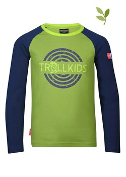 Trollkids Koszulka funkcyjna &quot;Preikestolen&quot; w kolorze granatowo-zielonym ze sklepu Limango Polska w kategorii T-shirty chłopięce - zdjęcie 163719445