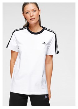 adidas Koszulka &quot;3S BF&quot; w kolorze biało-czarnym ze sklepu Limango Polska w kategorii Bluzki damskie - zdjęcie 163725588