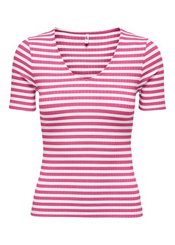 JDY Koszulka w kolorze biało-różowym ze sklepu Limango Polska w kategorii Bluzki damskie - zdjęcie 163728176