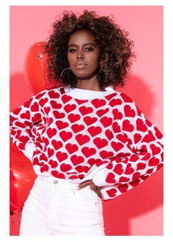 fobya Sweter w kolorze czerwono-różowym ze sklepu Limango Polska w kategorii Swetry damskie - zdjęcie 163728279