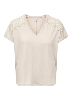 ONLY Koszulka &quot;Augusta&quot; w kolorze kremowym ze sklepu Limango Polska w kategorii Bluzki damskie - zdjęcie 163730299