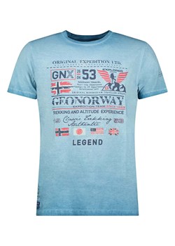 Geographical Norway Koszulka w kolorze błękitnym ze sklepu Limango Polska w kategorii T-shirty męskie - zdjęcie 163737986
