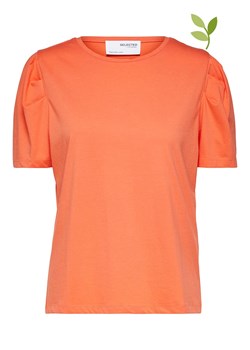 SELECTED FEMME Koszulka &quot;Ofelia&quot; w kolorze pomarańczowym ze sklepu Limango Polska w kategorii Bluzki damskie - zdjęcie 163743725