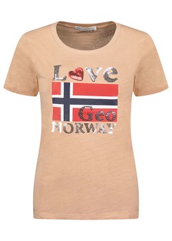 Geographical Norway Koszulka &quot;Jovanotta&quot; w kolorze beżowym ze sklepu Limango Polska w kategorii Bluzki damskie - zdjęcie 163749838