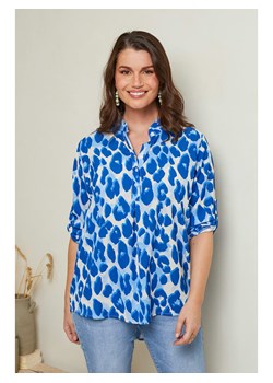 Curvy Lady Bluzka w kolorze niebieskim ze sklepu Limango Polska w kategorii Koszule damskie - zdjęcie 163750106