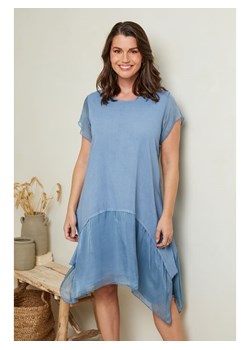 Curvy Lady Lniana sukienka w kolorze błękitnym ze sklepu Limango Polska w kategorii Sukienki - zdjęcie 163750306