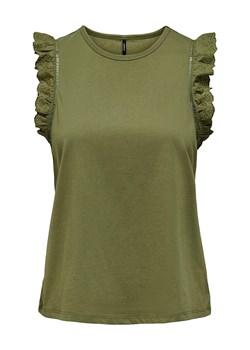 ONLY Koszulka &quot;Linda&quot; w kolorze oliwkowym ze sklepu Limango Polska w kategorii Bluzki damskie - zdjęcie 163752498