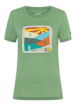 super.natural Koszulka &quot;Mountain Art&quot; w kolorze zielonym ze sklepu Limango Polska w kategorii Bluzki damskie - zdjęcie 163755157