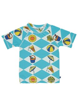 Småfolk Koszulka kąpielowa &quot;Summer Vacation&quot; w kolorze turkusowym ze sklepu Limango Polska w kategorii T-shirty chłopięce - zdjęcie 163760708