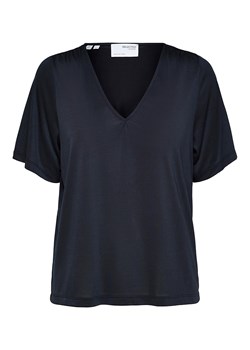SELECTED FEMME Koszulka w kolorze czarnym ze sklepu Limango Polska w kategorii Bluzki damskie - zdjęcie 163769307