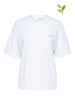 SELECTED FEMME Koszulka w kolorze białym ze sklepu Limango Polska w kategorii Bluzki damskie - zdjęcie 163769317