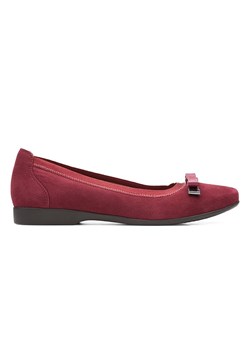 Clarks Skórzane baleriny w kolorze czerwonym ze sklepu Limango Polska w kategorii Balerinki - zdjęcie 163770579