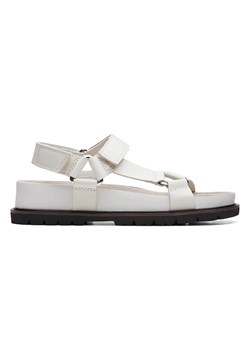 Clarks Skórzane sandały w kolorze białym ze sklepu Limango Polska w kategorii Sandały damskie - zdjęcie 163770635