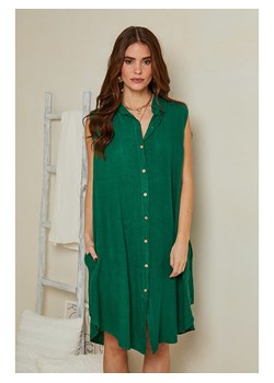 Rodier Lin Lniana sukienka w kolorze zielonym ze sklepu Limango Polska w kategorii Sukienki - zdjęcie 163772848