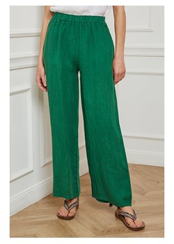 Joséfine Lniane spodnie &quot;Garibaldi&quot; w kolorze zielonym ze sklepu Limango Polska w kategorii Spodnie damskie - zdjęcie 163775606