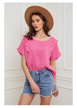 Fleur de Lin Lniana koszulka &quot;Killian&quot; w kolorze różowym ze sklepu Limango Polska w kategorii Bluzki damskie - zdjęcie 163775666