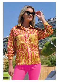 Bleu d&apos;Azur Bluzka &quot;Taj&quot; w kolorze żółto-różowym ze sklepu Limango Polska w kategorii Koszule damskie - zdjęcie 163777757