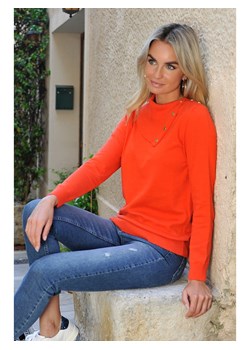 Bleu d&apos;Azur Sweter &quot;Dasia&quot; w kolorze pomarańczowym ze sklepu Limango Polska w kategorii Swetry damskie - zdjęcie 163777828
