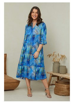 Curvy Lady Sukienka w kolorze niebieskim ze wzorem ze sklepu Limango Polska w kategorii Sukienki - zdjęcie 163780065