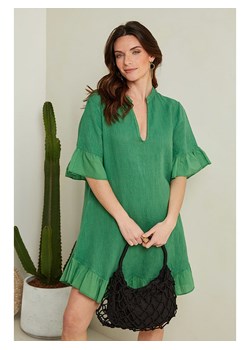 Le Monde du Lin Lniana sukienka w kolorze zielonym ze sklepu Limango Polska w kategorii Sukienki - zdjęcie 163782539
