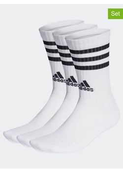 adidas Skarpety sportowe (3 pary) w kolorze białym ze sklepu Limango Polska w kategorii Skarpetki męskie - zdjęcie 163793506