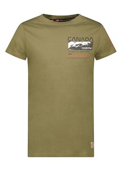 Canadian Peak Koszulka &quot;Jholmeak&quot; w kolorze khaki ze sklepu Limango Polska w kategorii T-shirty męskie - zdjęcie 163795305