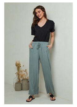 Pure Cotton Spodnie w kolorze khaki ze sklepu Limango Polska w kategorii Spodnie damskie - zdjęcie 163798547