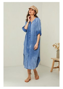 Pure Cotton Sukienka w kolorze niebieskim ze sklepu Limango Polska w kategorii Sukienki - zdjęcie 163798576