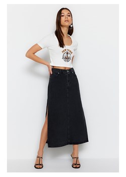 trendyol Spódnica dżinsowa w kolorze antracytowym ze sklepu Limango Polska w kategorii Spódnice - zdjęcie 163799898