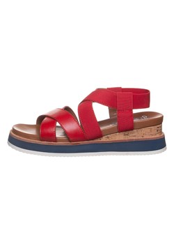 Ara Shoes Skórzane sandały w kolorze czerwonym na koturnie ze sklepu Limango Polska w kategorii Sandały damskie - zdjęcie 163799957