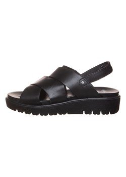 Ara Shoes Skórzane sandały w kolorze czarnym na koturnie ze sklepu Limango Polska w kategorii Sandały damskie - zdjęcie 163800186