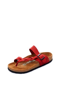 Comfortfusse Skórzane japonki w kolorze czerwonym ze sklepu Limango Polska w kategorii Klapki damskie - zdjęcie 163815155